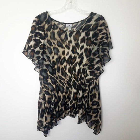 sheer cheetah print top